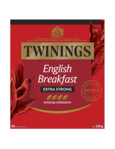 Twinings Extra Strong English Breakfast Tea Bags 80 Pack x 1